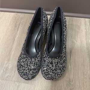 Zara Sparkling Black Women's Shoes